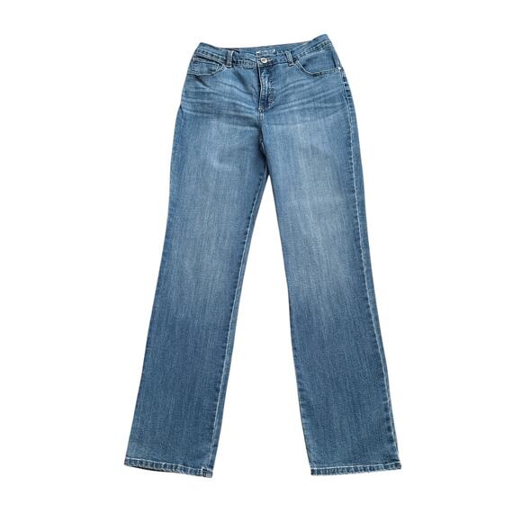 LEE Womens Size 8 Medium Classic Fit Straight Leg Blue Jeans 31" Inseam - Picture 1 of 6